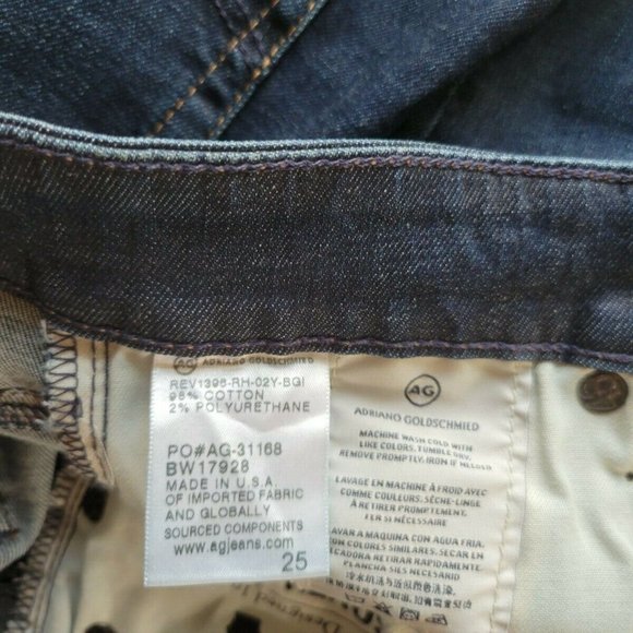 AG Farrah High Rise Skinny Crop Raw Hem Jean in 2 Years Beginning, Dark - Picture 7 of 9